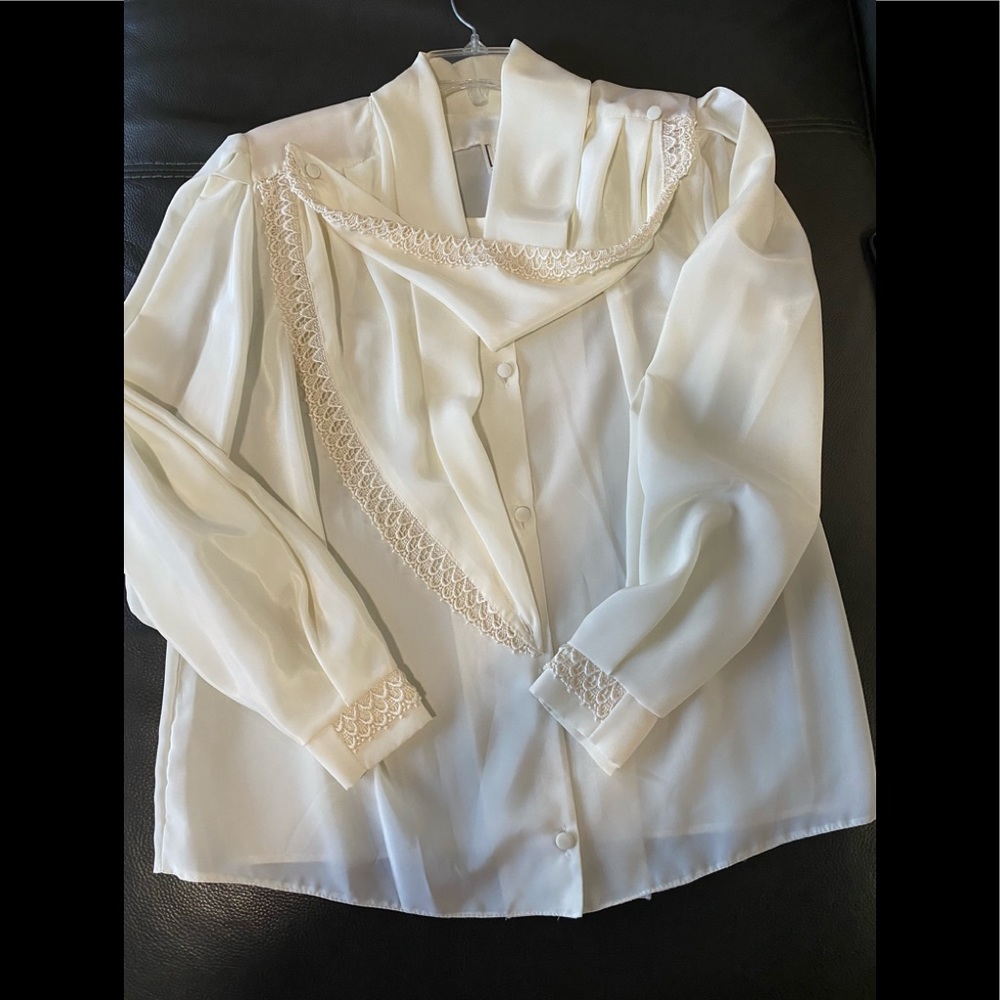 Vintage 90s Women’s Dressy Blouse Tunic From Europe Sz XL